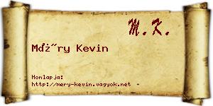 Méry Kevin névjegykártya